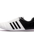Black and white Adidas Adi-Kick II taekwondo shoe.