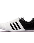 Black and white Adidas Adi-Kick II taekwondo shoe.