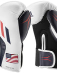 A pair of grey and black Speed TILT 150 boxing gloves, 16 oz.