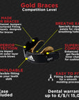 adidas OPRO Mouthguard GOLD BRACES Adult (Ages 10+)
