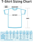 Diagram showing Adidas t-shirt size chart.