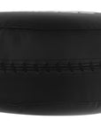 Black cushion with adidas stitching.