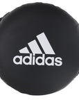 Black cushion with white logo.