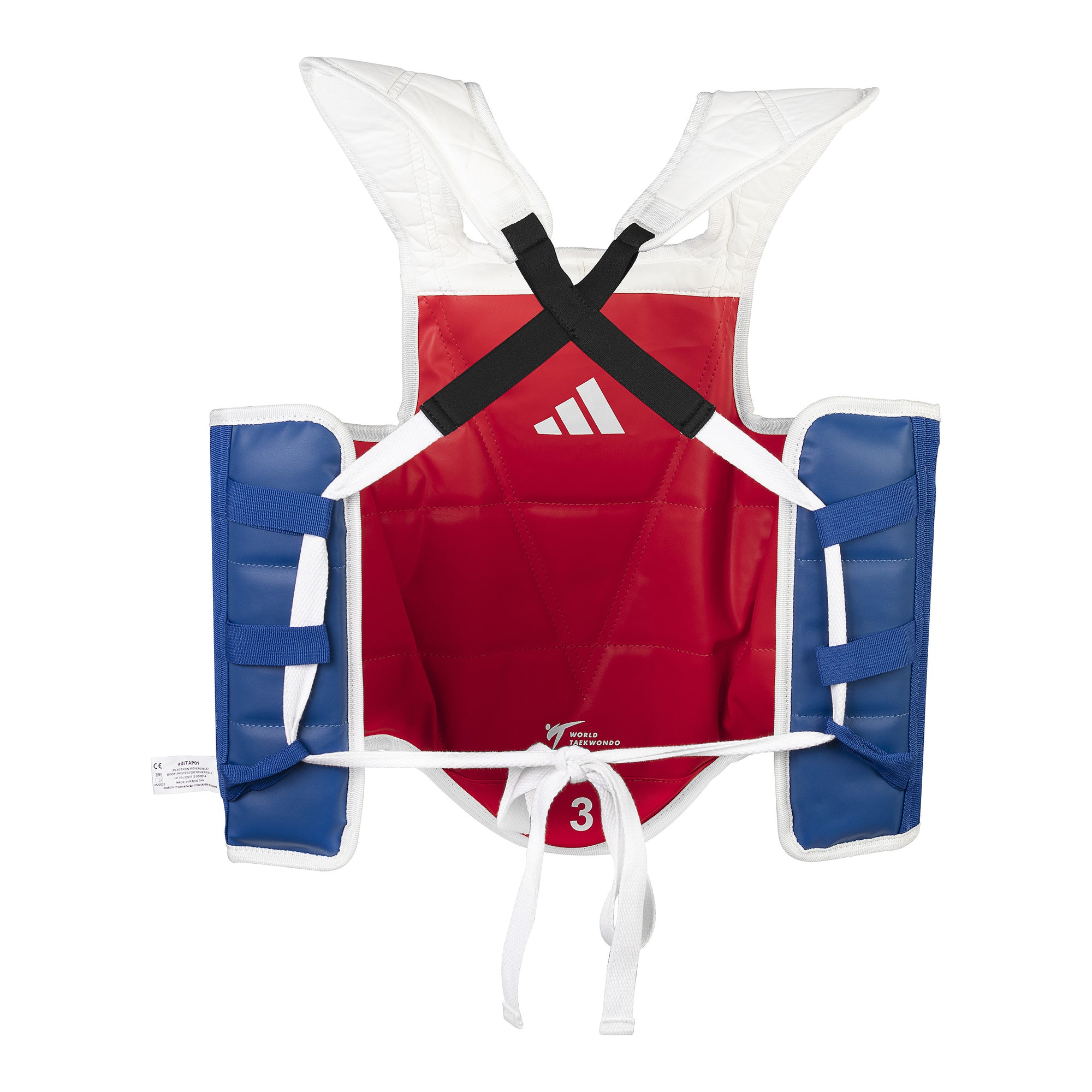 adidas Olympic Style Reversible Chest Guard - World Taekwondo Federation Approved