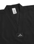 adidas Taekwondo V-Neck Uniform (TKD01)--White, Black, Red/Black, Blue/Black, Poom Trim