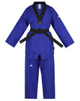 adidas Taekwondo V-Neck Uniform (TKD01)--White, Black, Red/Black, Blue/Black, Poom Trim