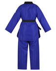 adidas Taekwondo V-Neck Uniform (TKD01)--White, Black, Red/Black, Blue/Black, Poom Trim