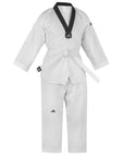 adidas Taekwondo V-Neck Uniform (TKD01)--White, Black, Red/Black, Blue/Black, Poom Trim