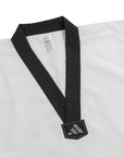 adidas Taekwondo V-Neck Uniform (TKD01)--White, Black, Red/Black, Blue/Black, Poom Trim