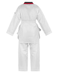 adidas Taekwondo V-Neck Uniform (TKD01)--White, Black, Red/Black, Blue/Black, Poom Trim