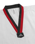 adidas Taekwondo V-Neck Uniform (TKD01)--White, Black, Red/Black, Blue/Black, Poom Trim