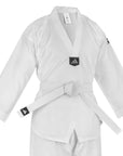 adidas Taekwondo V-Neck Uniform (TKD01)--White, Black, Red/Black, Blue/Black, Poom Trim