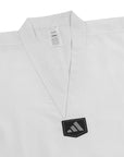 adidas Taekwondo V-Neck Uniform (TKD01)--White, Black, Red/Black, Blue/Black, Poom Trim