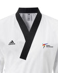 White and black taekwondo uniform, Adidas Poomsae male.