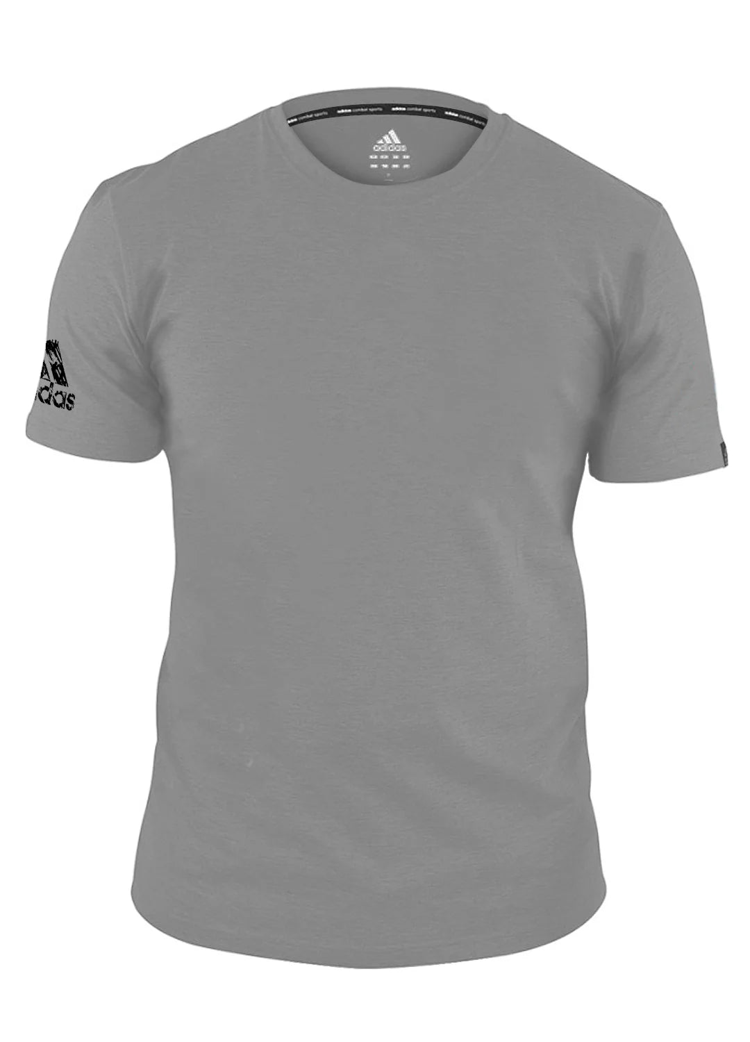 Black Adidas Combat Sports ringspun cotton shirt with a relaxed fit and a bold Adidas Combat Sports logo on the chest and sleeve.