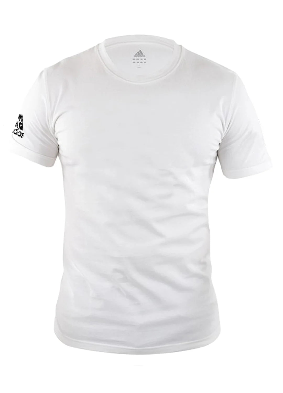 Black Adidas Combat Sports ringspun cotton shirt with a relaxed fit and a bold Adidas Combat Sports logo on the chest and sleeve.