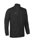 Black jacket with Adidas logo on a white background