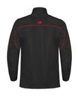 Black jacket with red accents and Adidas logo on a white background
