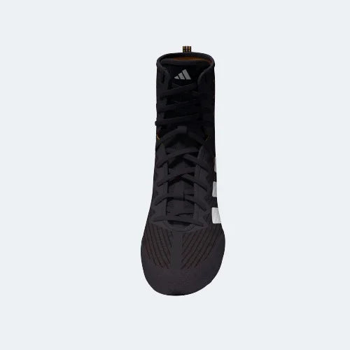 hog1@ Adidas Box Hog 4 Boxing Boots Purple White Yellow Shoes