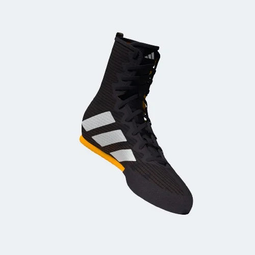 hog1@ Adidas Box Hog 4 Boxing Boots Purple White Yellow Shoes