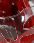 Close-up of a face mask for Adidas sparring gear.