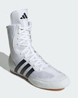 adidas Box Hog 2 boxing shoe, white colorway.