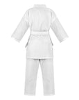 White martial arts uniform on a white background