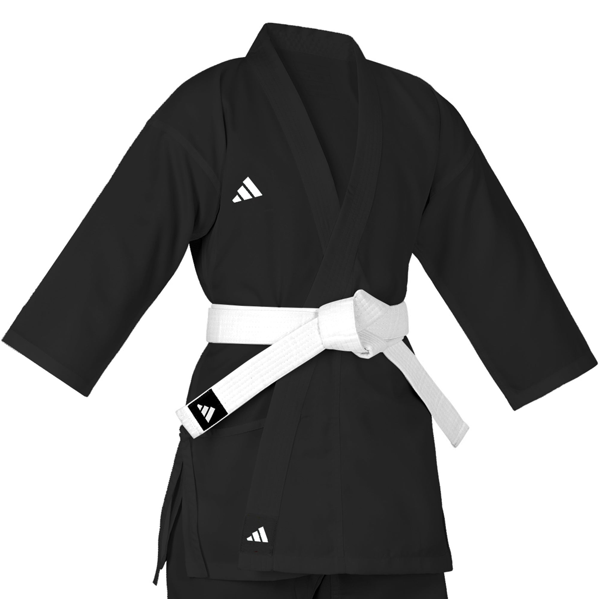 adidas Black Karate Student Uniform Ultralight, Traditional Crossover, K150