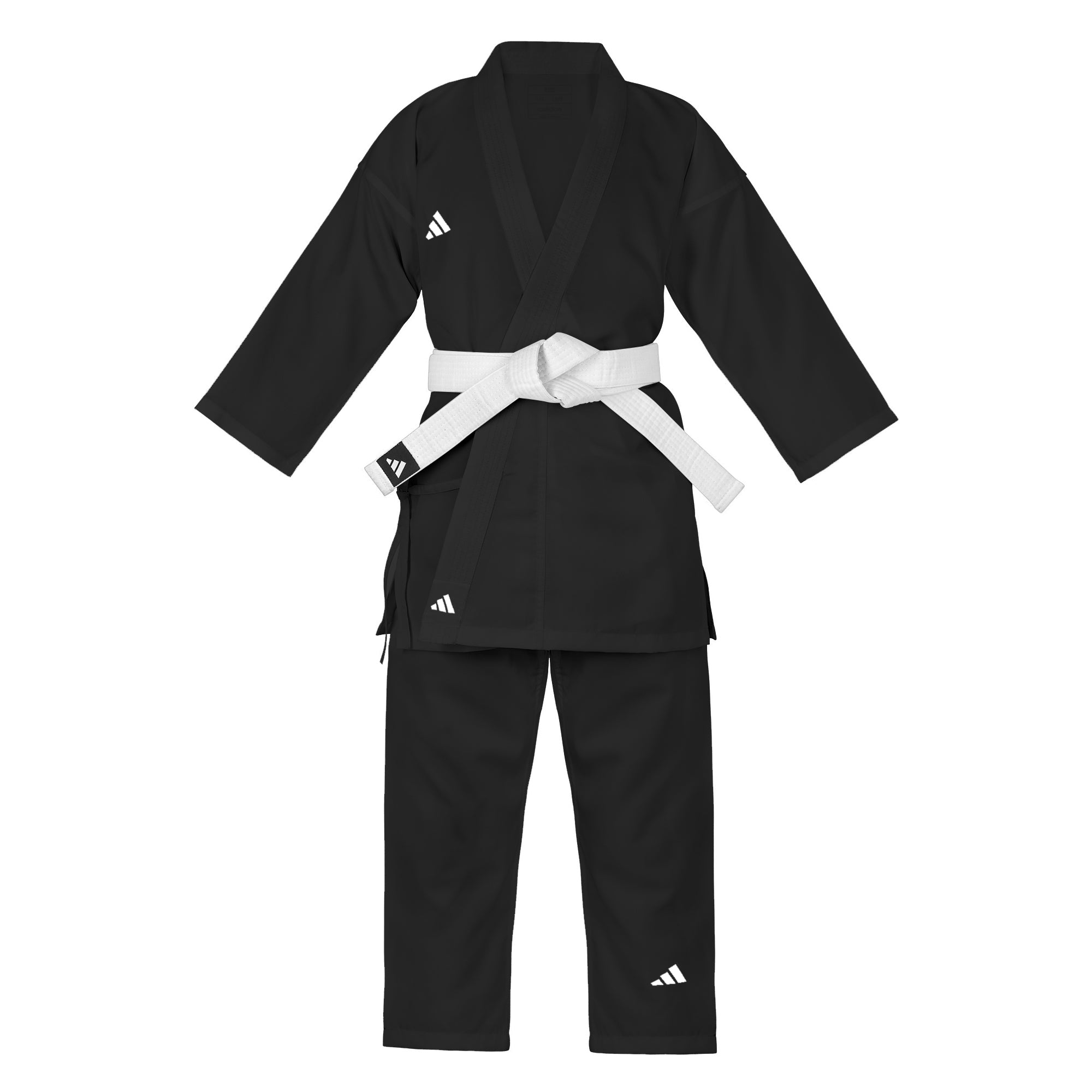 adidas Black Karate Student Uniform Ultralight, Traditional Crossover, K150