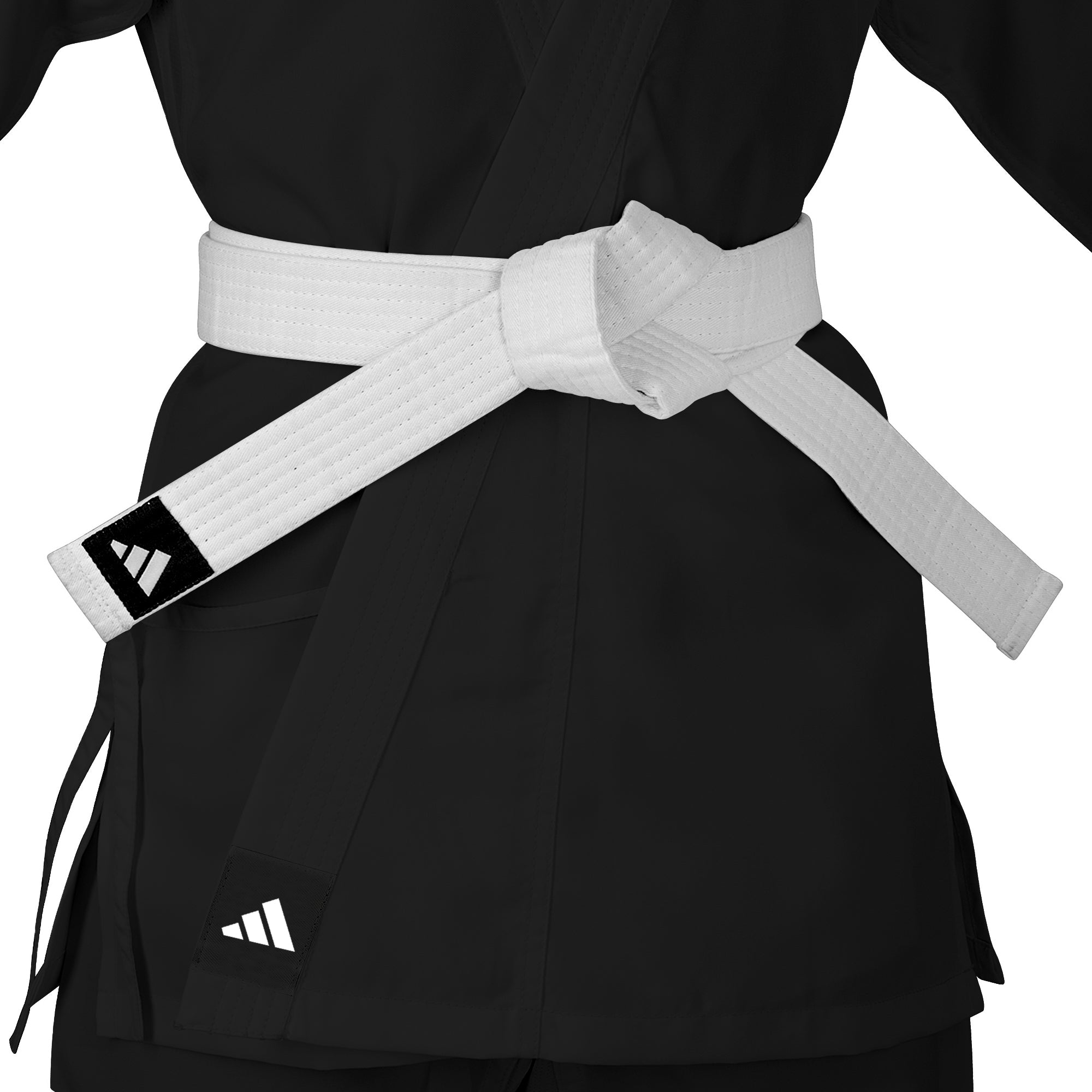 adidas Black Karate Student Uniform Ultralight, Traditional Crossover, K150