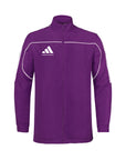 Purple jacket with Adidas logo on a white background