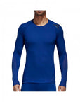 Man wearing adidas rashguard in blue.