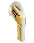 White and gold boxing glove.