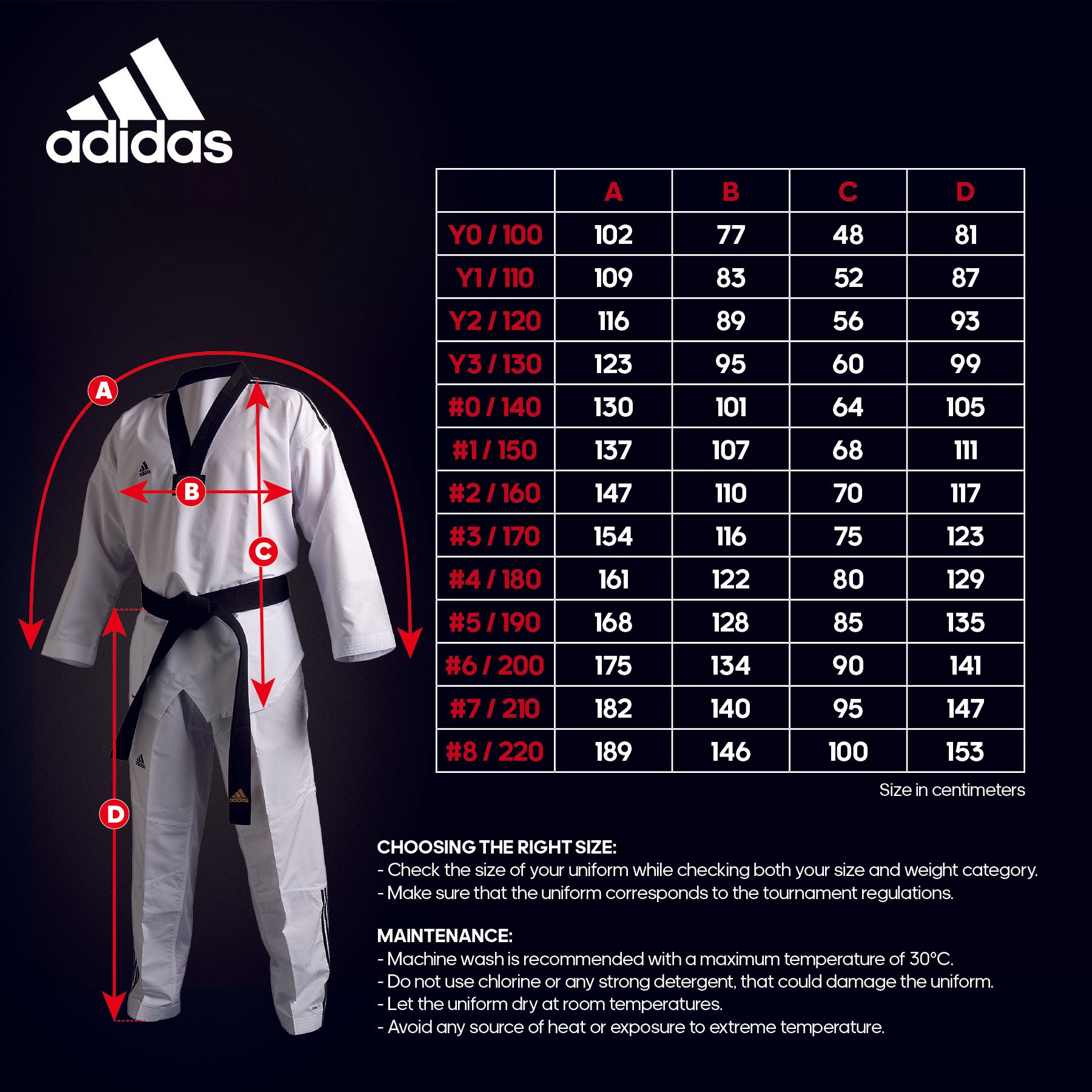 adidas Adi-Lady Taekwondo Uniform for Women with 3 Stripes