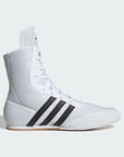 adidas Box Hog 2 boxing shoe, white colorway.