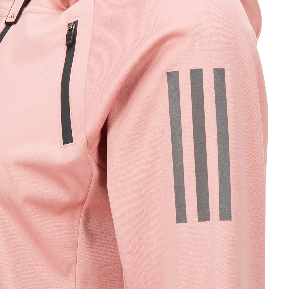 Close-up of a pink jacket, part of adidas Women's Hydrosuit adiSS23 collection.