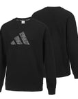 Black sweatshirt with white logo for taekwondo.