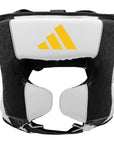 Black and white Adidas x Anderson Silva headgear.