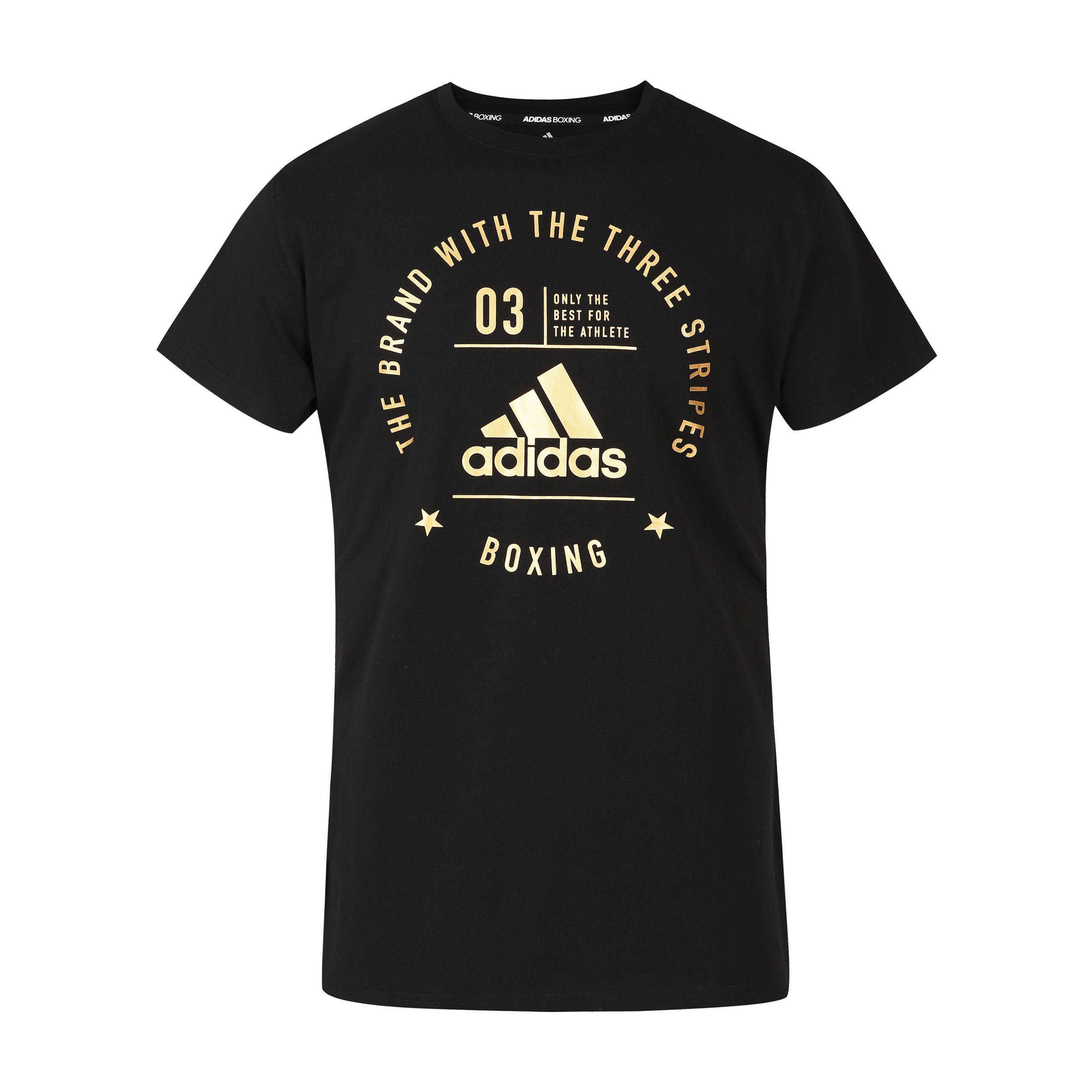 Adidas t shirt black gold best sale