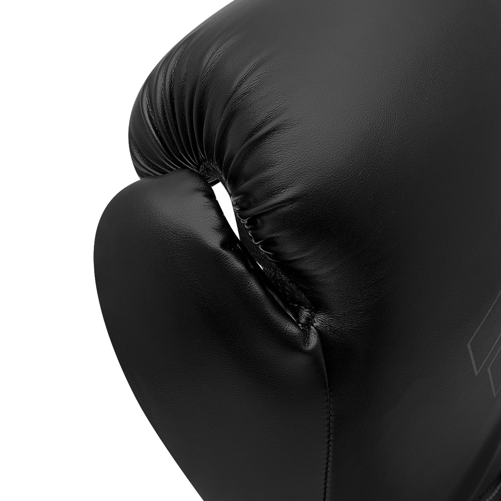 Close-up of Adidas Hybrid 80 training glove, black color, 12 oz.