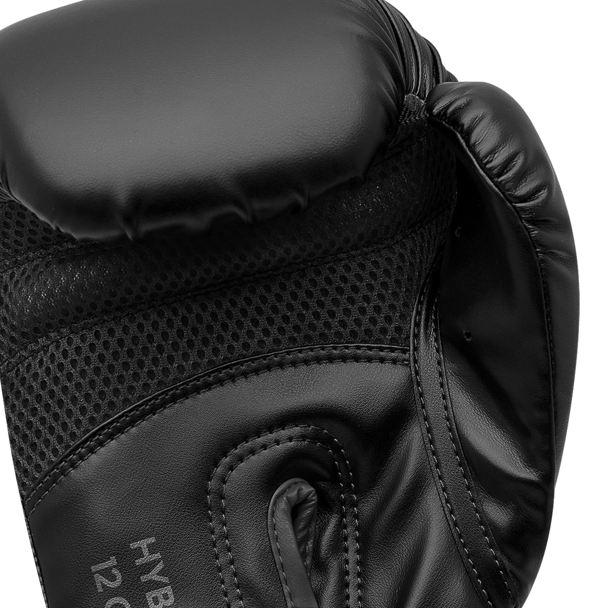 Black Adidas Hybrid 80 training glove, 10 oz weight.