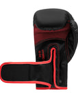 Black and red Adidas Hybrid 80 boxing glove, 10 oz.