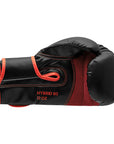 Black and red Adidas Hybrid 80 boxing glove, 8 oz.