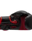 Black and red Adidas Hybrid 80 boxing glove, 8 oz.