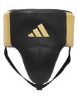Black and gold boxing guard with Adidas logo on a white background