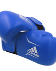 Pair of blue boxing gloves, adidas Speed 175 series.