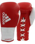 Pair of Adidas Adi-Power Hybrid 500 boxing gloves.