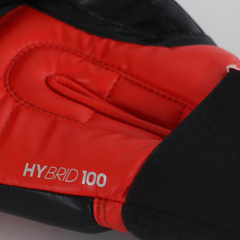 Close-up view of a boxing glove, adidas Hybrid 100 series.