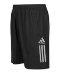 Black shorts with Adidas logo on a white background