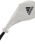 White Adidas paddle on a white background